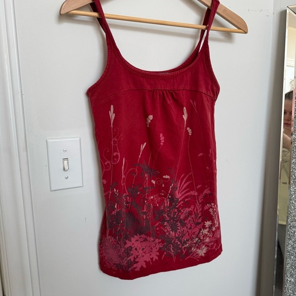 Y2K vintage Jacob Floral Red Tank Top prairie M western cowgirl grunge - Picture 3 of 6